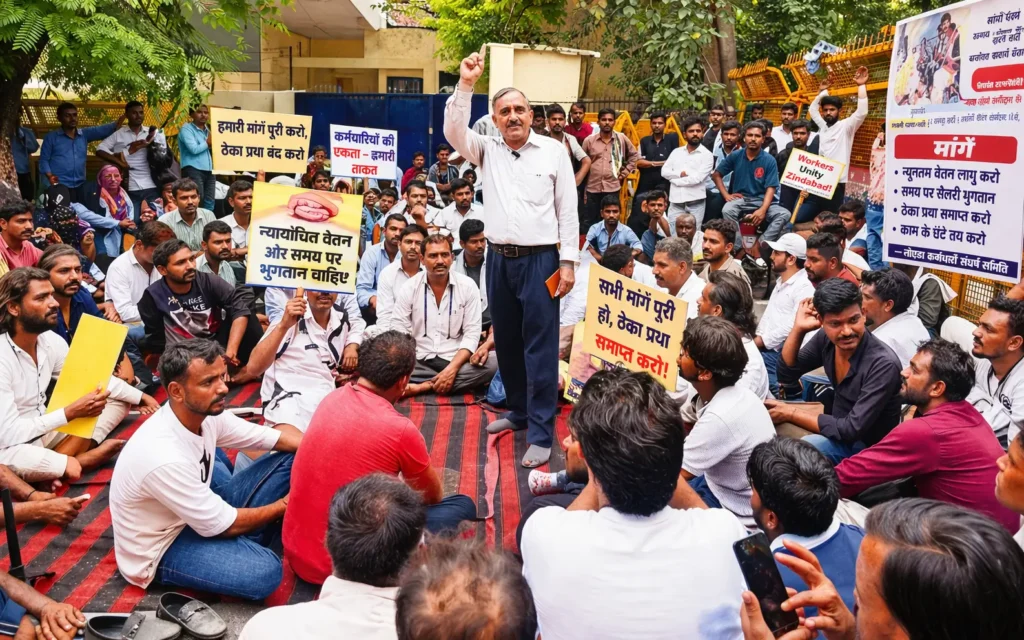 Wavethenews Noida Protest